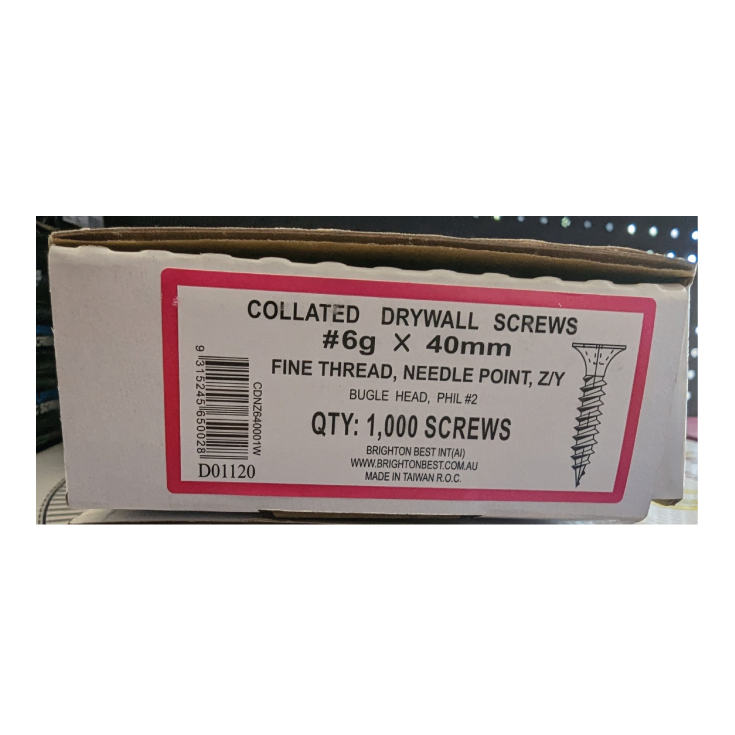 Collated Screws Needle Point Box of 1000 Vitale and Sons